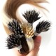 #3/12 DARK BROWN/LIGHT GOLDEN BROWN Nano Tip/Ring Highlight Hair Extension 50g/qty 20" 