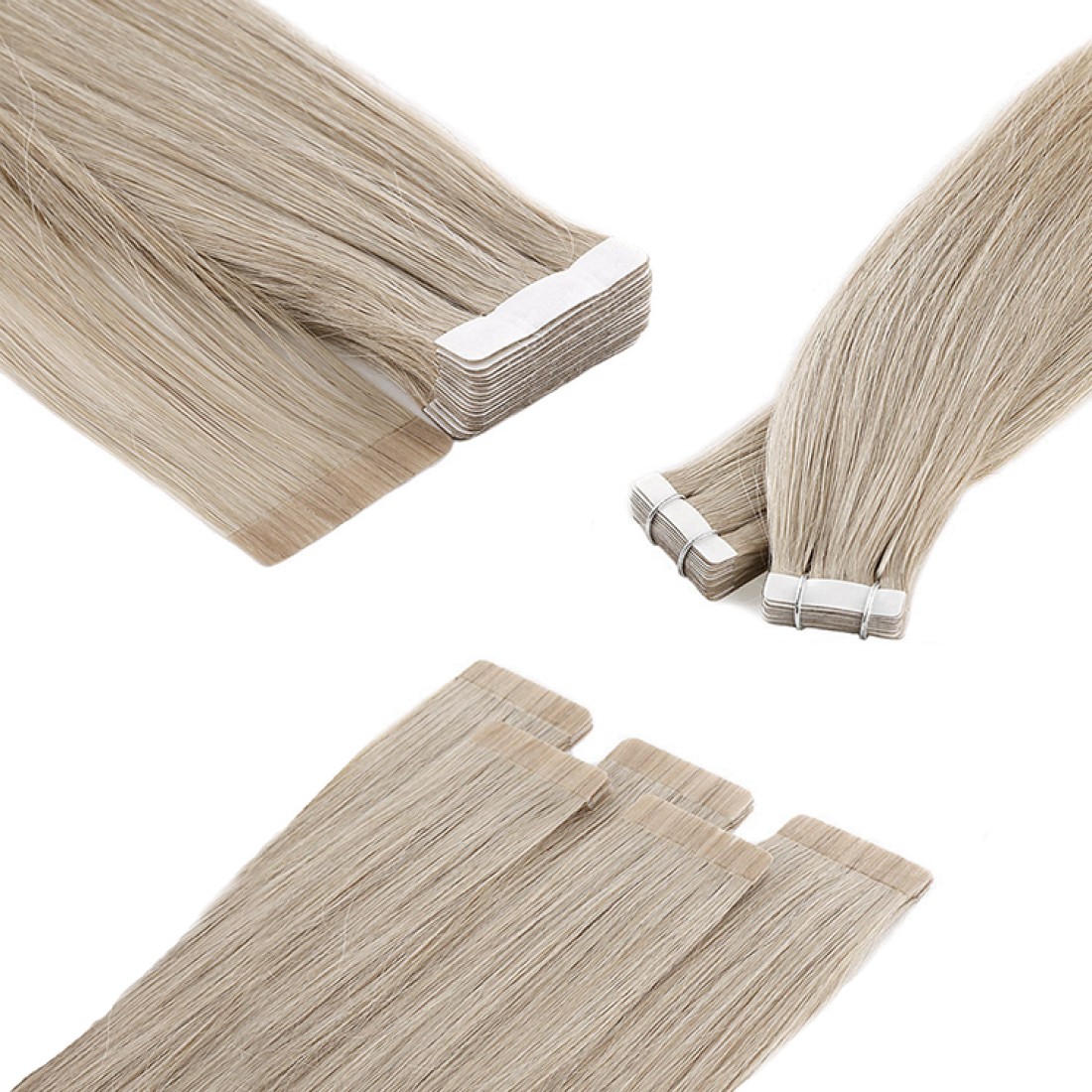 #18 ASH BLONDE Tape-in Hair Extensions 20pcs/qty 20